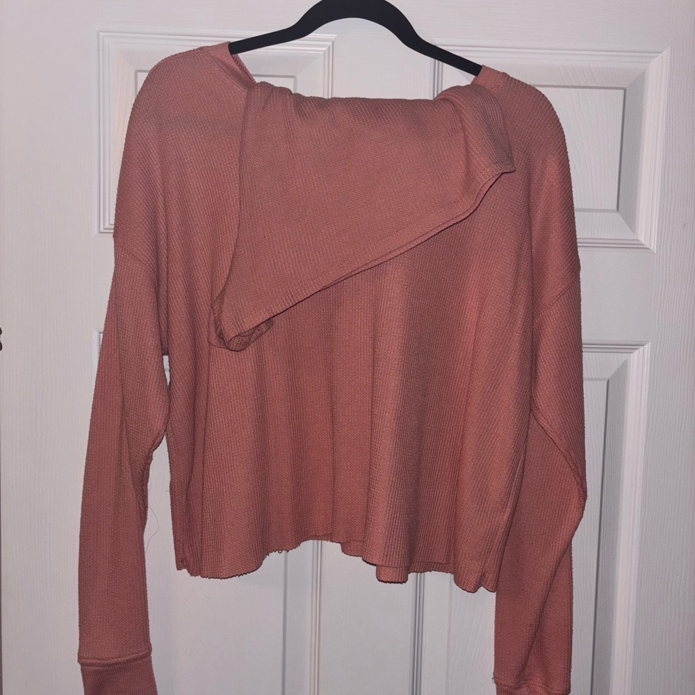 Colsie PJ Set: Waffle-Knit Long Sleeve and Shorts - Picture 7 of 7